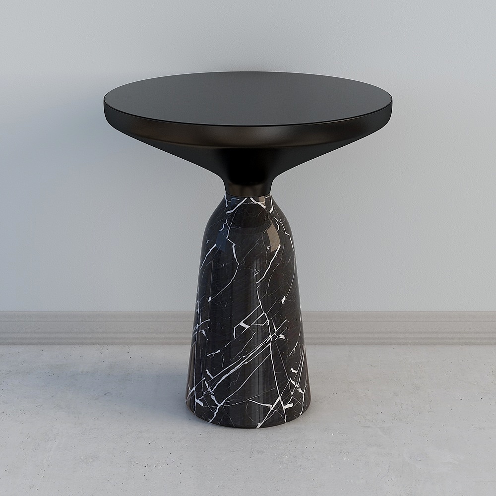 Elegant Marble Round Table 3D model
