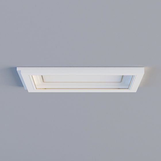 Sleek Ceiling-Embedded Light Fixture 3D model