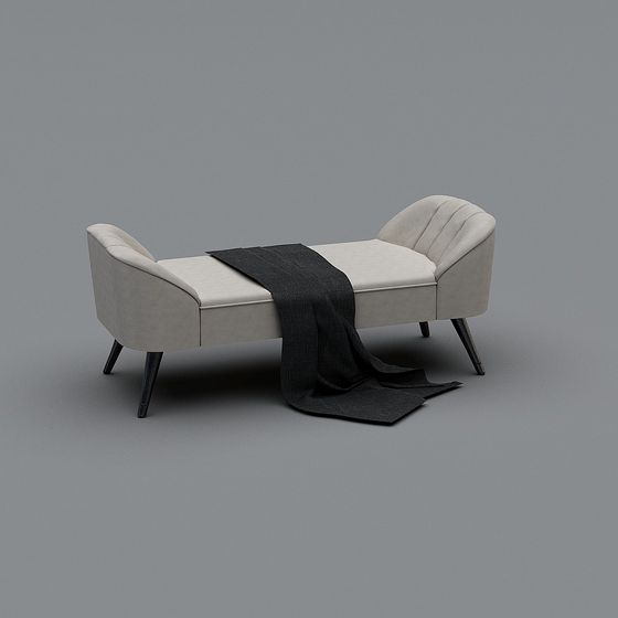 Elegant Lounger 3D model for Modern Aesthetics