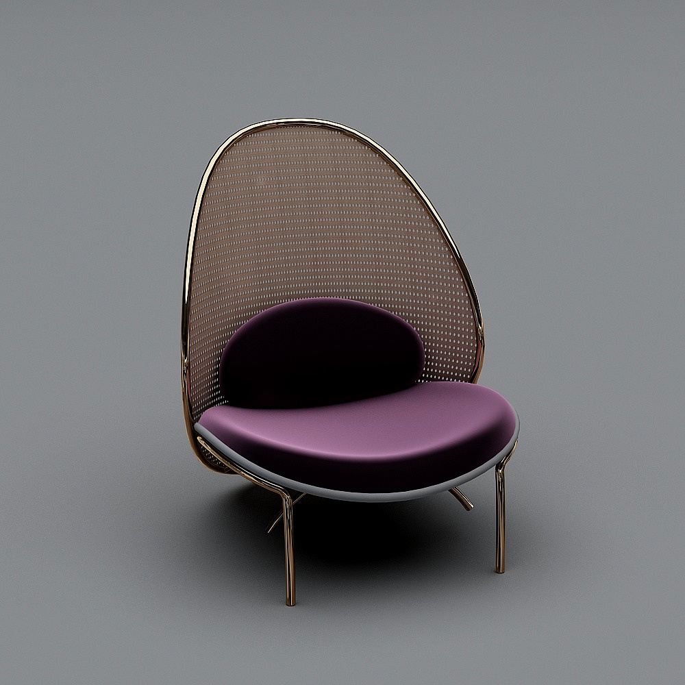 Elegant Low-Poly 3D Model Chair
