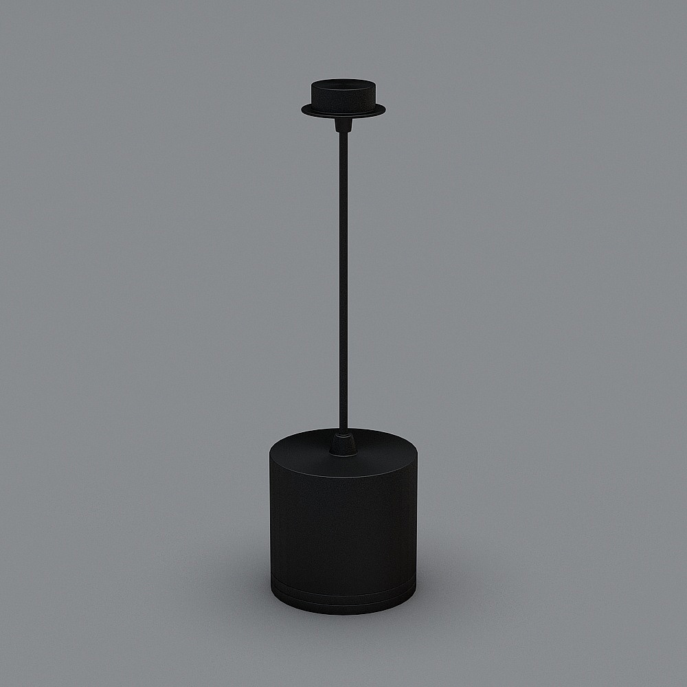 Elegant Low-Poly Candleholder 3D model
