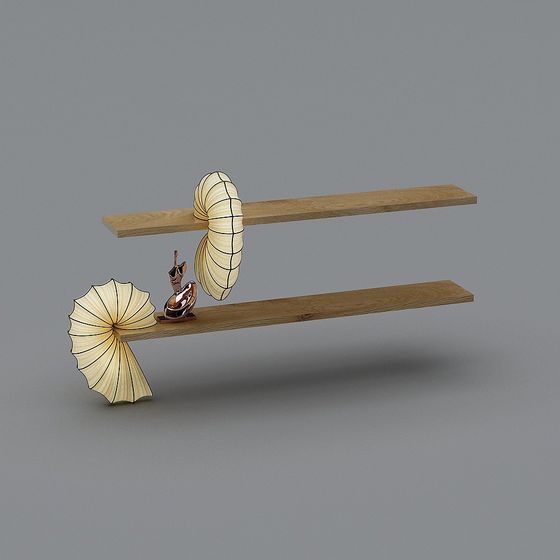 Suspended Art Shelf 3D model
