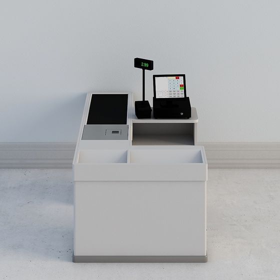Sleek Modern Cash Register 3D model