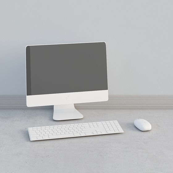 Minimalist Office Desk 3D model Design