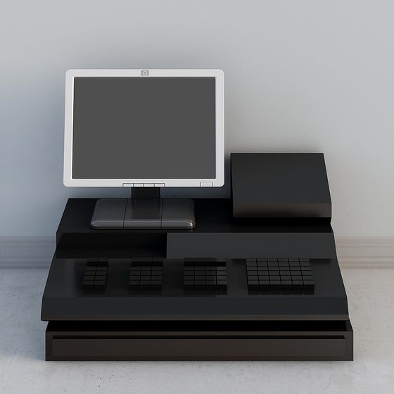 Minimalist Office Desk 3D model