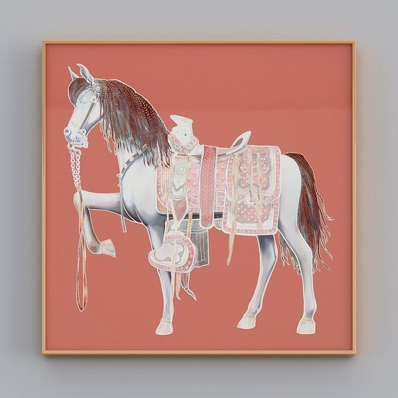 War Horse 3D Model - Realistic Low-Poly Design