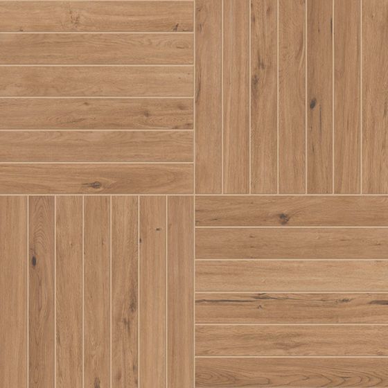 Stylish Wood Grain Brick Floor Tile 3D Model in Earth Color
