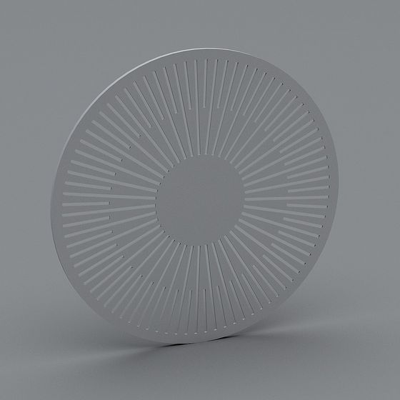 Radiant Disc Low Poly 3D Model