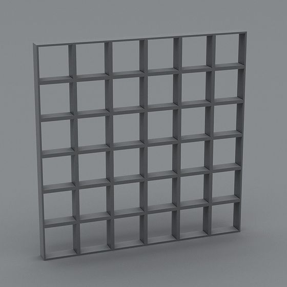 Modern Grid Bookshelf 3D model