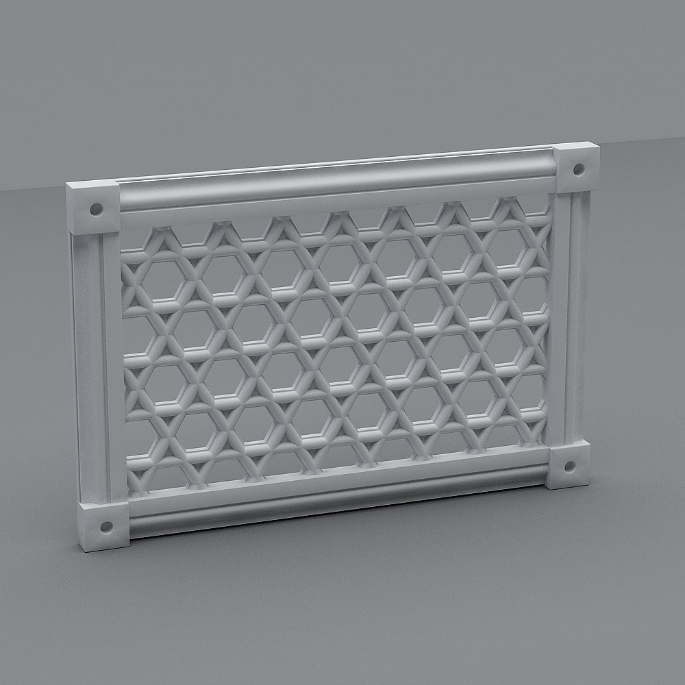 Honeycomb Grille 3D Model for Modern Architecture
