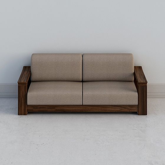 Modern Minimalist Sofa 3D model for Interior Design