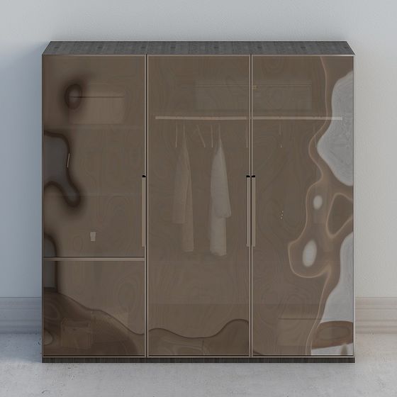 Stylish Low-Poly Wardrobe 3D Model for Modern Spaces