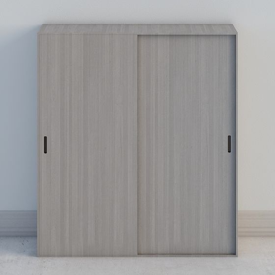 Sleek Sliding Wardrobe 3D model for Modern Interiors