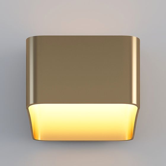 Elegant Low-Poly Wall Lamp 3D model