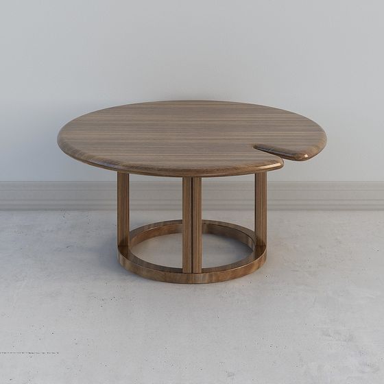 Polygon Table 3d Sleek Low-Polygon Round Table 3D model