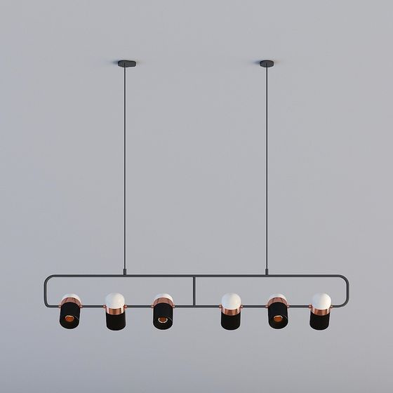 Linear Elegance Modern Chandelier 3D model