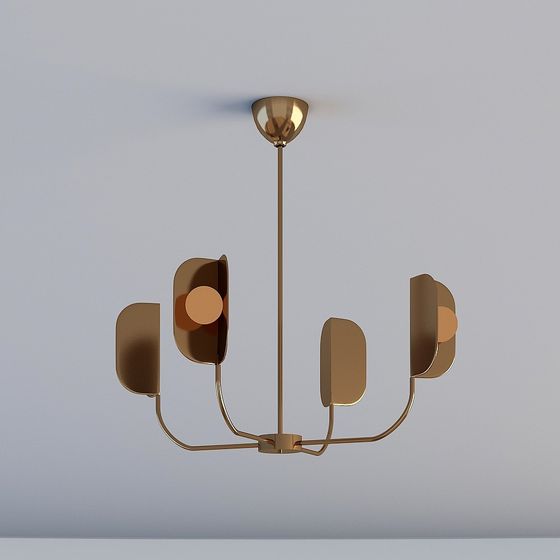 Mid-Century Modern Geometric Pendant Light 3D model