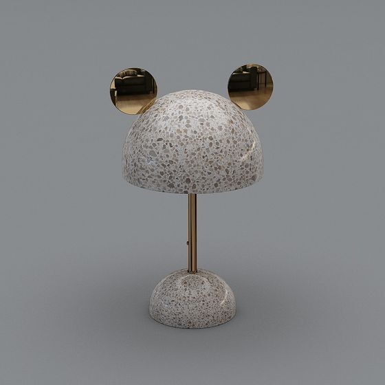 Chic Children's Table Lamp 3D Model in Earth Color