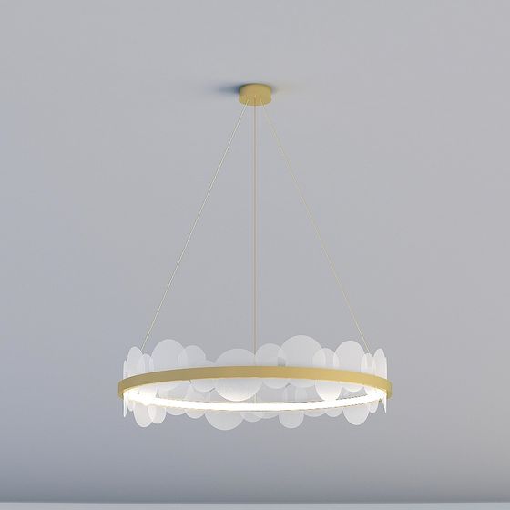 Charming Low Polygon Chandelier 3D model