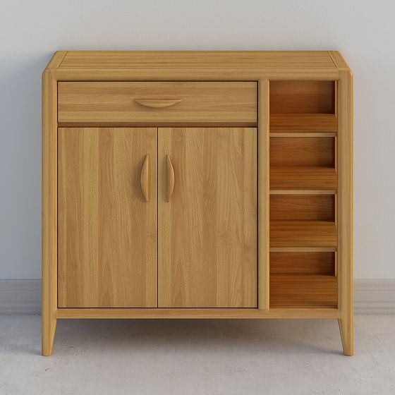 Stylish Wooden Storage Cabinet 3D model