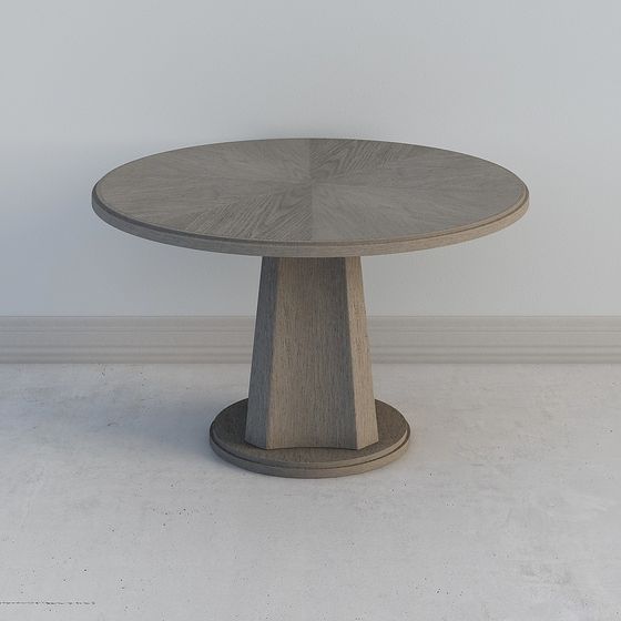 Elegant Low-Poly Round Table 3D model