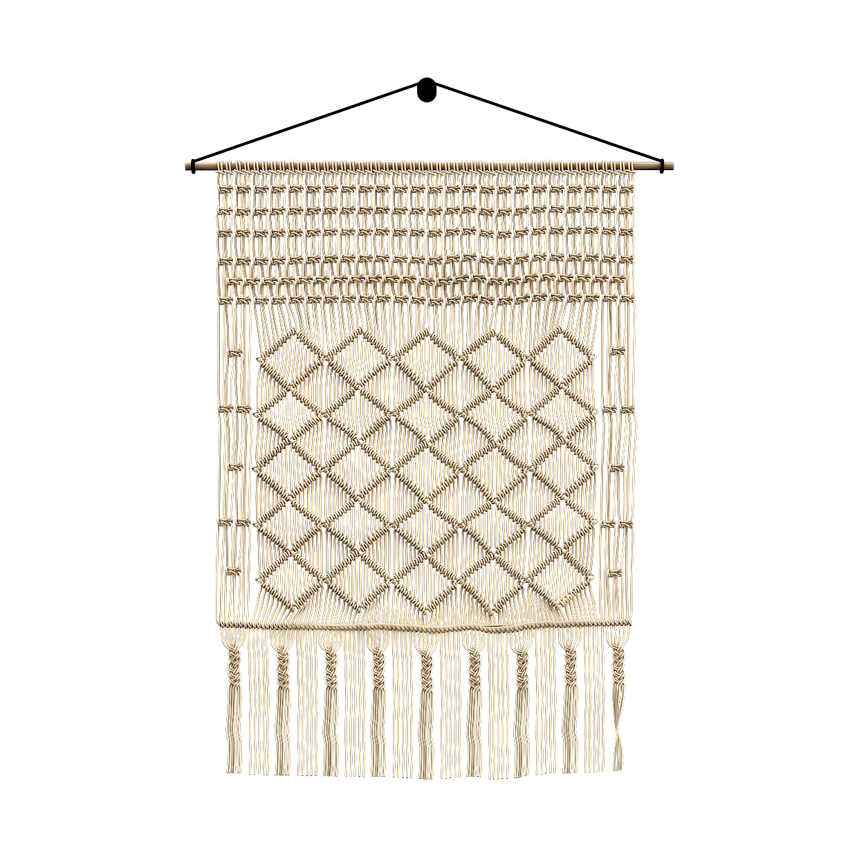 Woven Elegance Low Poly 3D Model – Warm Woven Texture