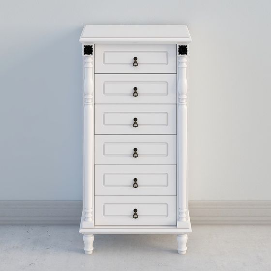 Elegant Vintage Storage Cabinet 3D model