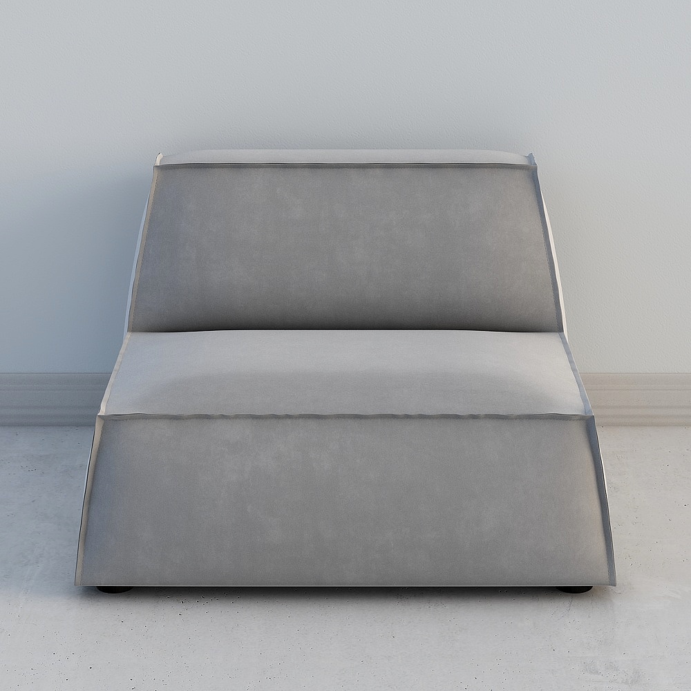 Urban Comfort Low-Poly Sofa 3D model