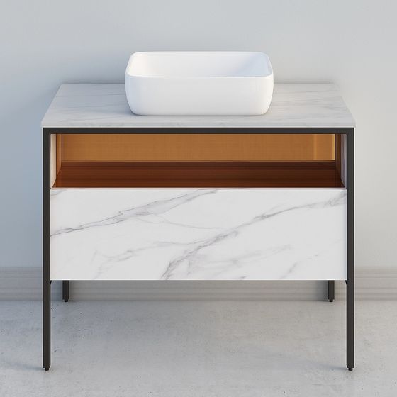 Elegant Bathroom Cabinet 3D model Design