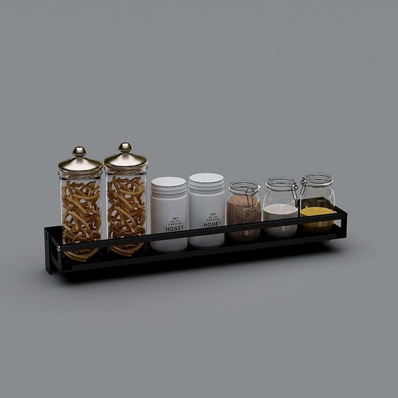 Stylish Kitchen Storage Rack 3D model