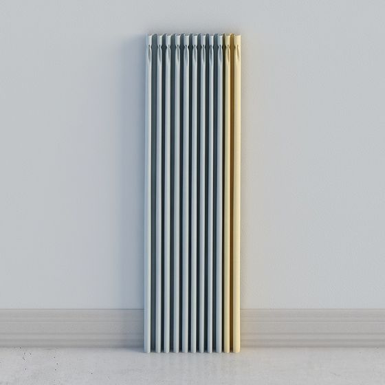 Streamlined Radiator 3D Model for Modern Interiors