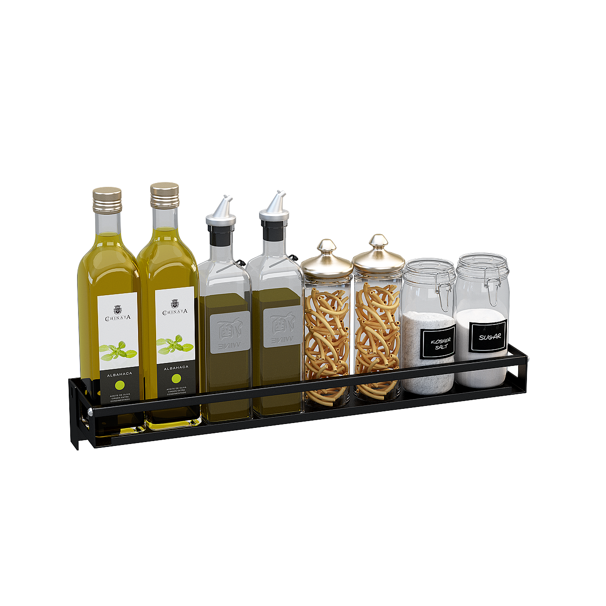 Stylish Low-Poly Kitchen Shelf 3D Model – Minimalist Metal Frame