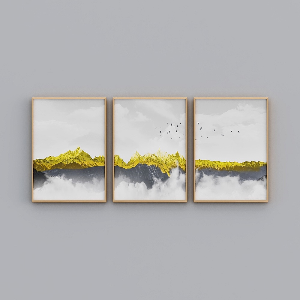 Glorious Fine Painting - Simple Modern -L-29119-1-2-3-Landscape Decoration Painting