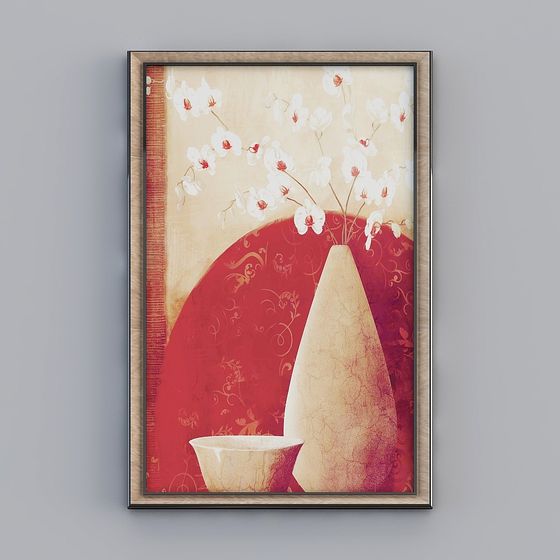 Elegant Floral Frame 3D Model for Creative Spaces