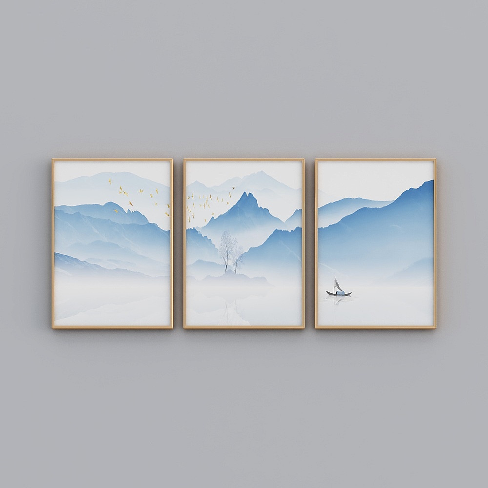 Glorious Fine Painting - Simple Modern -L-29113-1-2-3-Landscape Decoration Painting