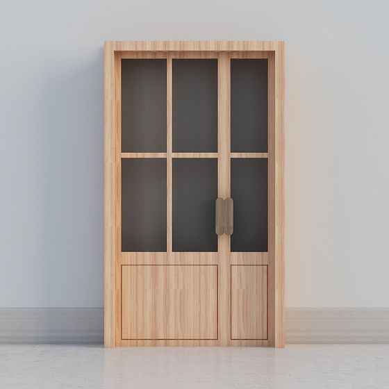 Modern Glass Door 3D model for Creative Spaces