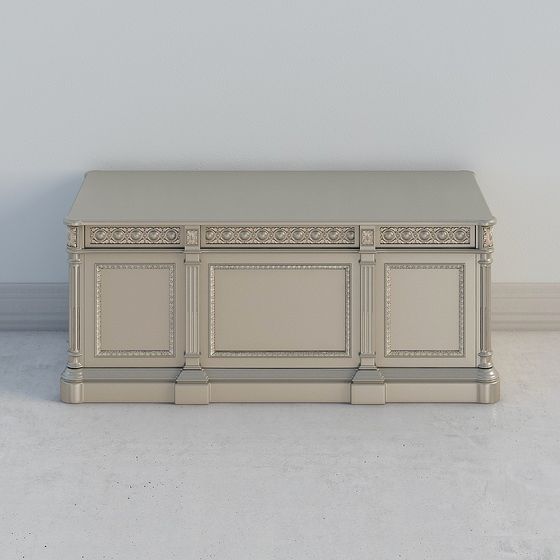 Elegant Classical Storage Cabinet 3D model