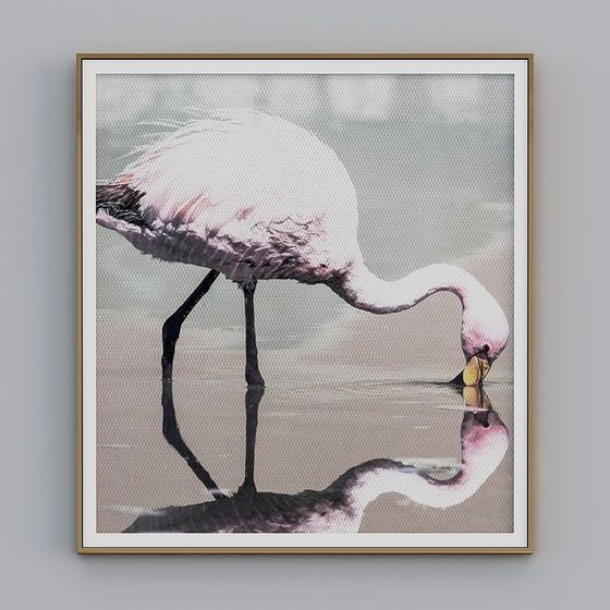 Lakeside Flamingo 3D model for Creative Projects
