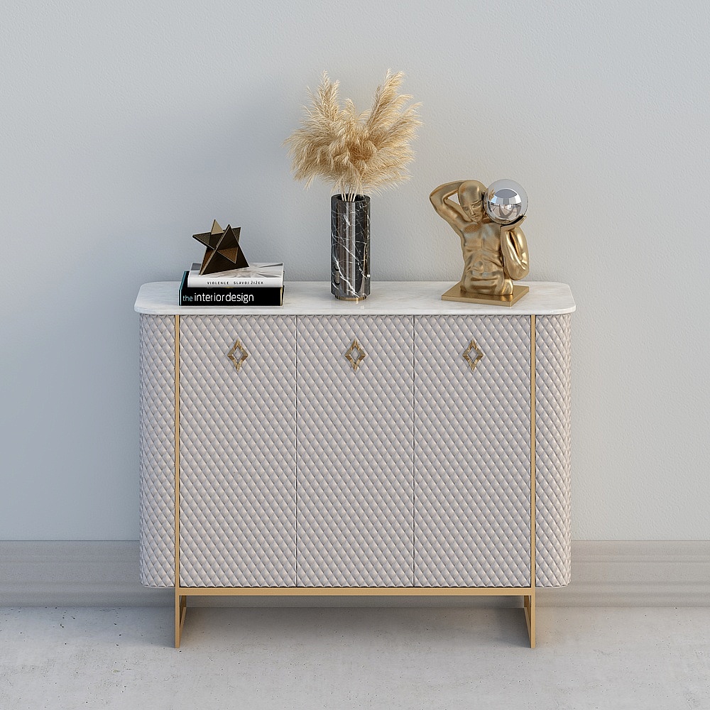 Elegant Living Room Cabinet 3D model