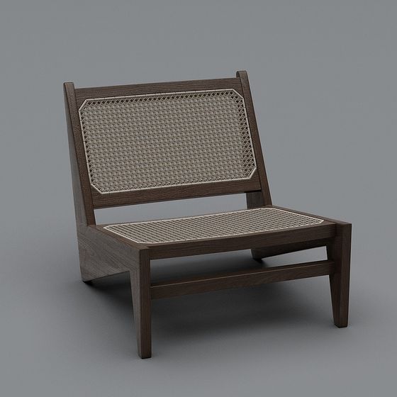 Elegant Low-Poly Armchair 3D model