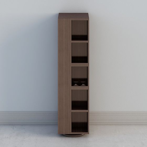 Stylish Rotating Bookshelf 3D model for Creative Spaces