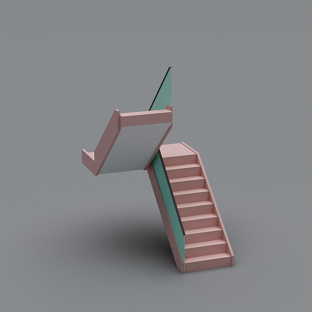 Stylish Floating Staircase 3D model