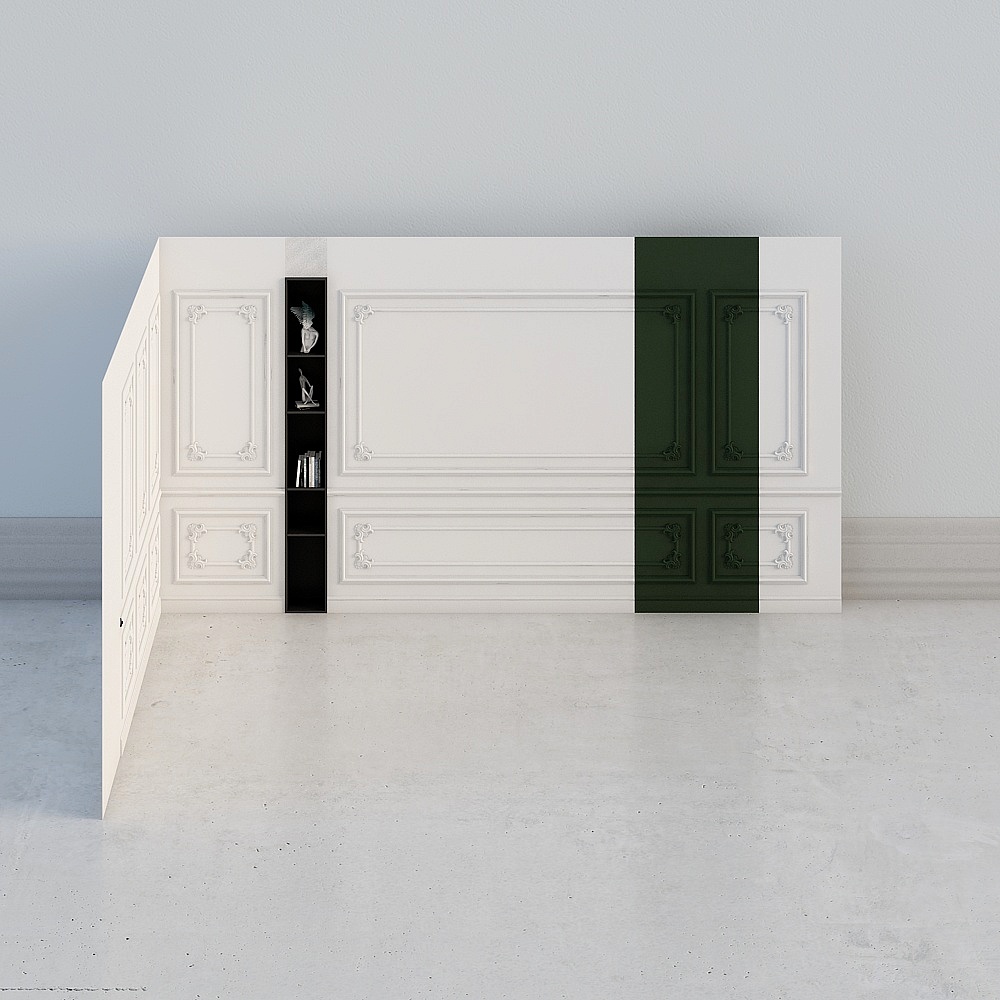 Elegant Study Cabinet 3D model for Modern Aesthetics