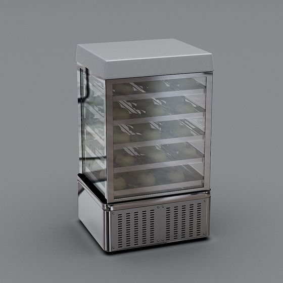 Modern Low-Polygon Refrigerator 3D model