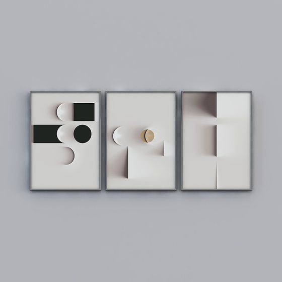 Abstract Geometric Frame 3D model