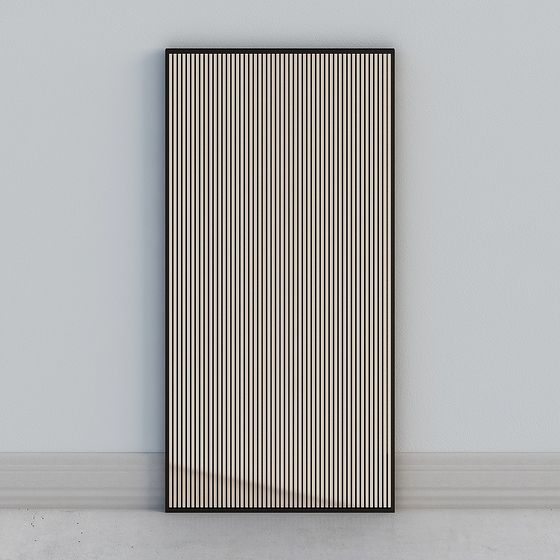 Striped Art Screen 3D model for Design Projects