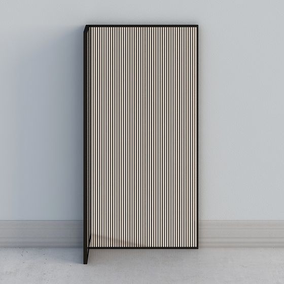 Stylish Striped Screen 3D Model for Creative Spaces