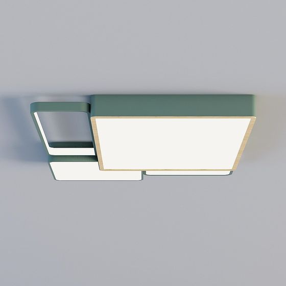 Stylish Low-Polygon 3D Ceiling Light Model