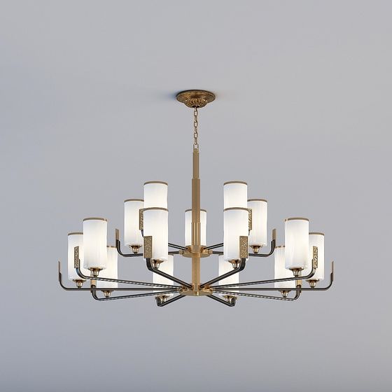 Art Deco Ceiling Light 3D model