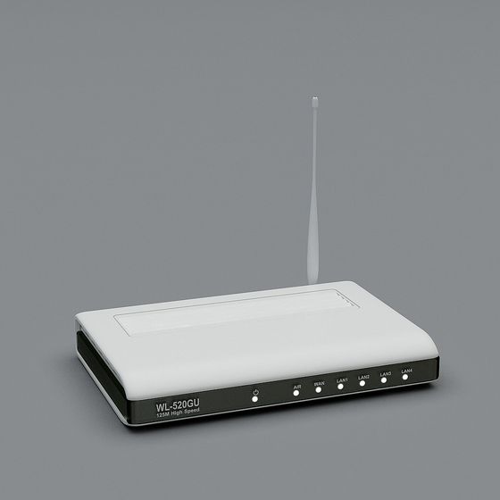 Black Router 3D Model for Modern Homes